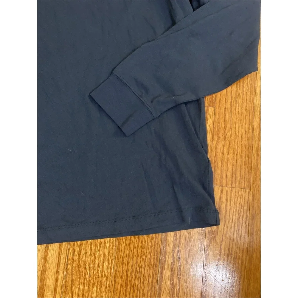 J Crew Mens Long Sleeve Washed Jersey Tee~Size L~Vintage Navy Cotton NWT